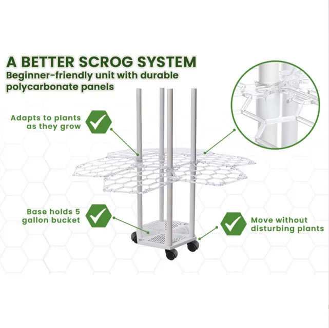 Direct manufacturers Plant cultivation system based on hydroponic trellis Easy to assemble basic Beginner Friendly Scrogging Kit