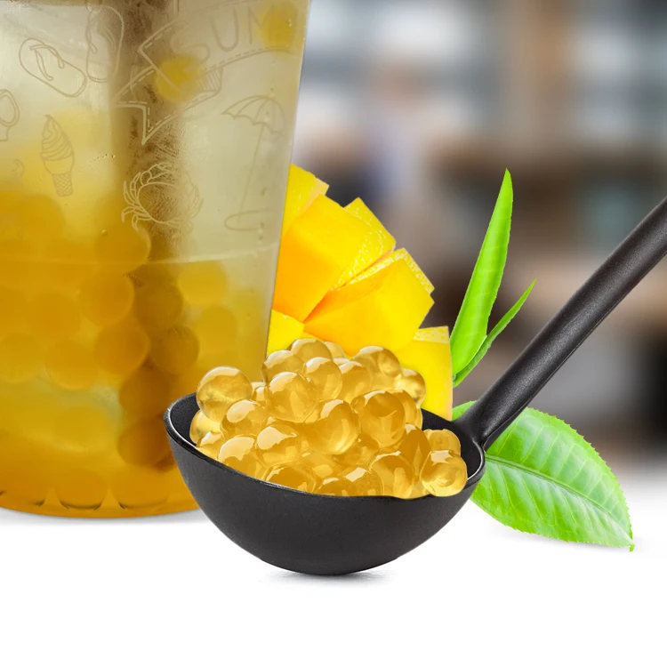 Taiwan Boba Tea Bubble Milk Tea Wholesale No.1 Topping Mango Crystal Boba