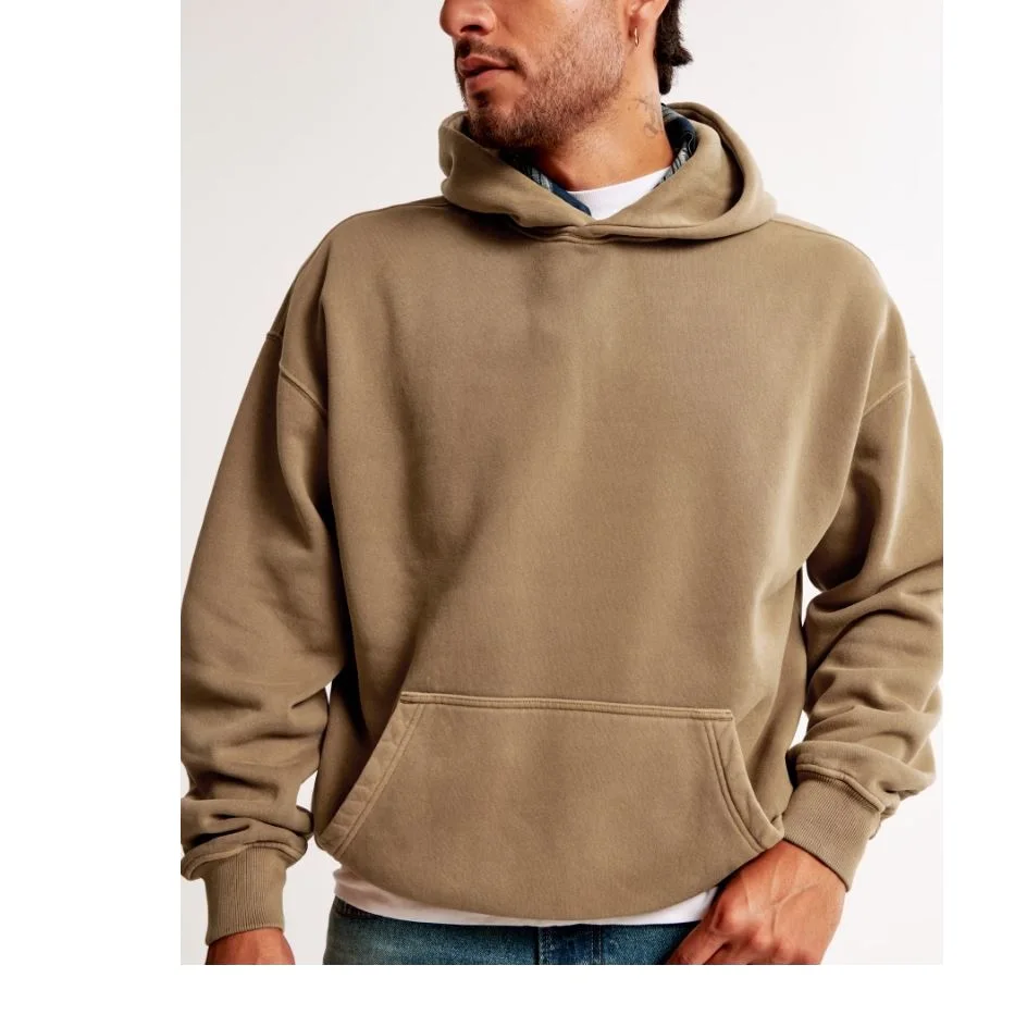 Best Sale High Quality Cotton French Terry Drop Shoulders Oversized Pullover Hoodies Plain Custom Hoodies From BD