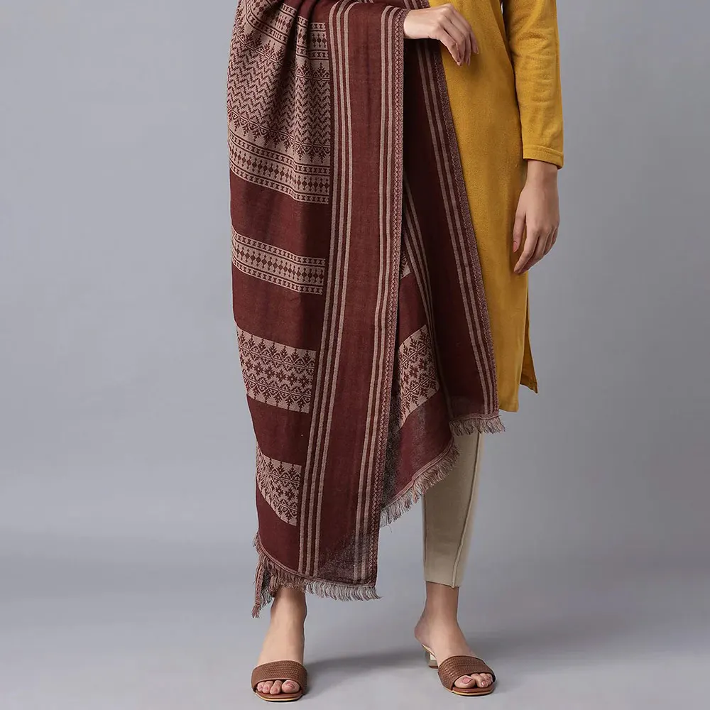 Embroidery Design Fashion Scarf Ladies Wool Shawls High Quality Kashmiri Printed Long Wool Shawls For Women