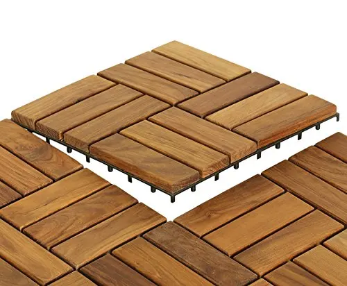 Cheap composite decking tiles wood deck tile 12  GV-012A slats wholesale Vietnam garden walkway 300x300x24 mm