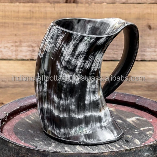 New Arrivals Natural Buffalo Drinking Horn Viking Drinking Horn Tankard for Beer Mead Medieval Drinking