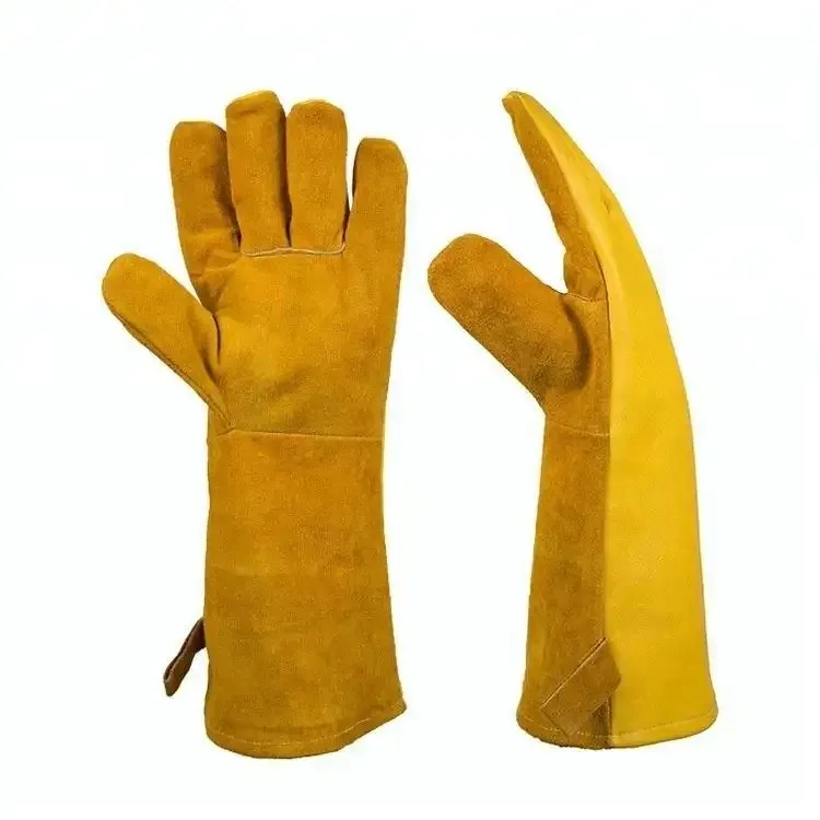 Wholesale Leather Welding Glovez Cowhide Split Leather Factory Manufacturing High Quality Safety Welding Glovez