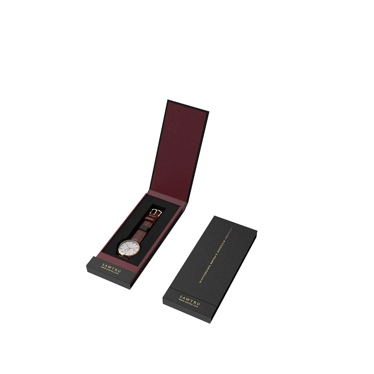 Luxury High Quality Custom Logo Black MDF Wooden Watch Box Gift Packaging Display Single Watch Box Case With Foam Insert