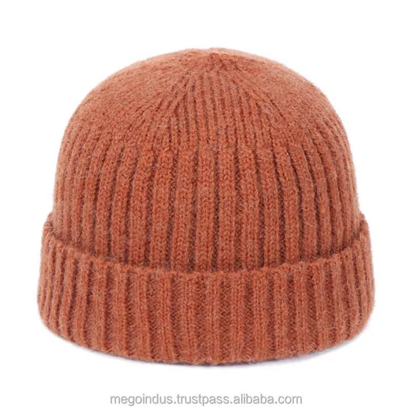 Men Caps Autumn Spring Brand Skullies beanies Baggy Melon knit hat Smiling Face wool Knitted Caps