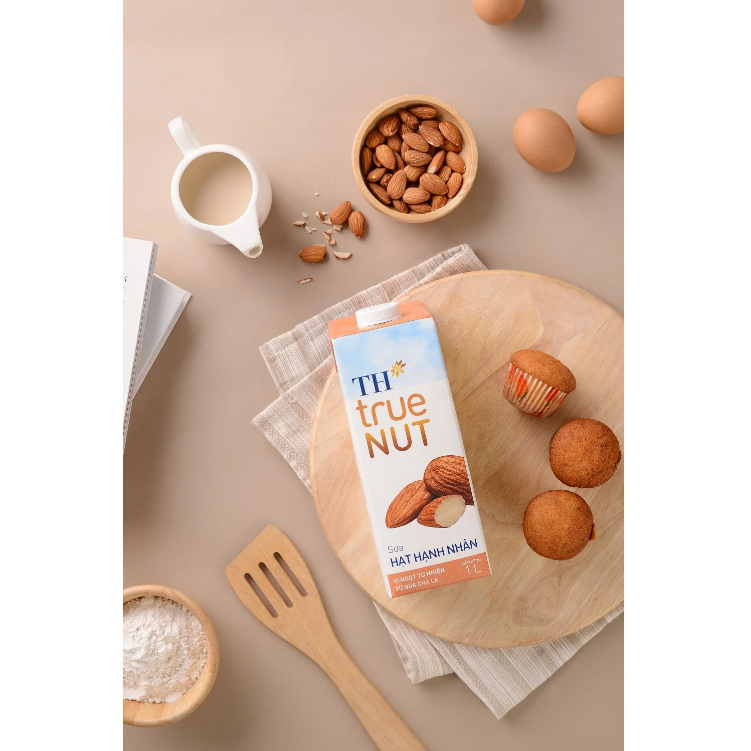 Миндальное молоко TH true NUT, 1 л, стерилизованные смешанные молочные продукты, напиток, высокое качество, срок годности 9 месяцев, ароматизированное молоко