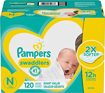Pampers Baby Dry Size 8 Sample 5x Diapers All New Size Imported Pampers 8