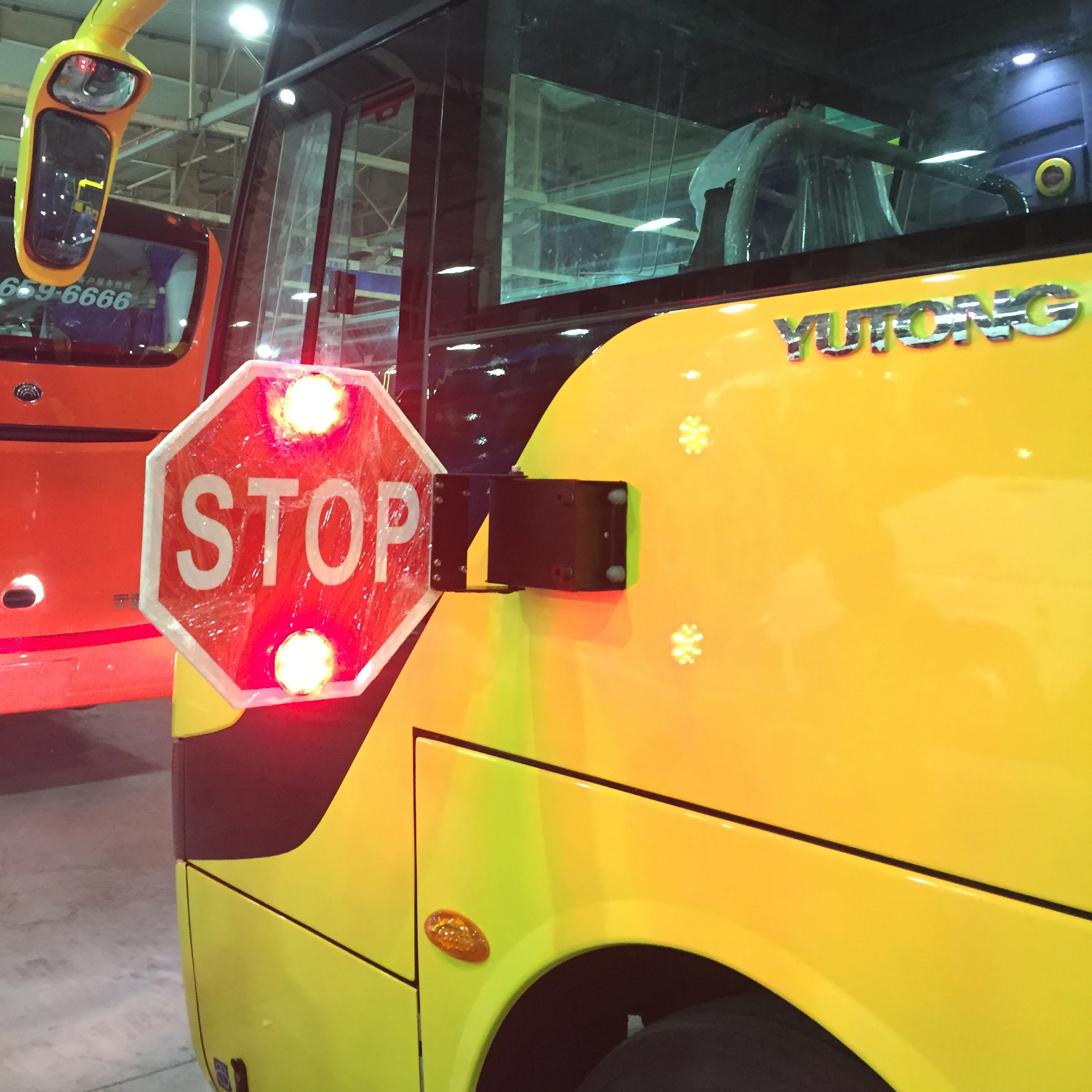 Stop sign for school bus bus stop arm sign