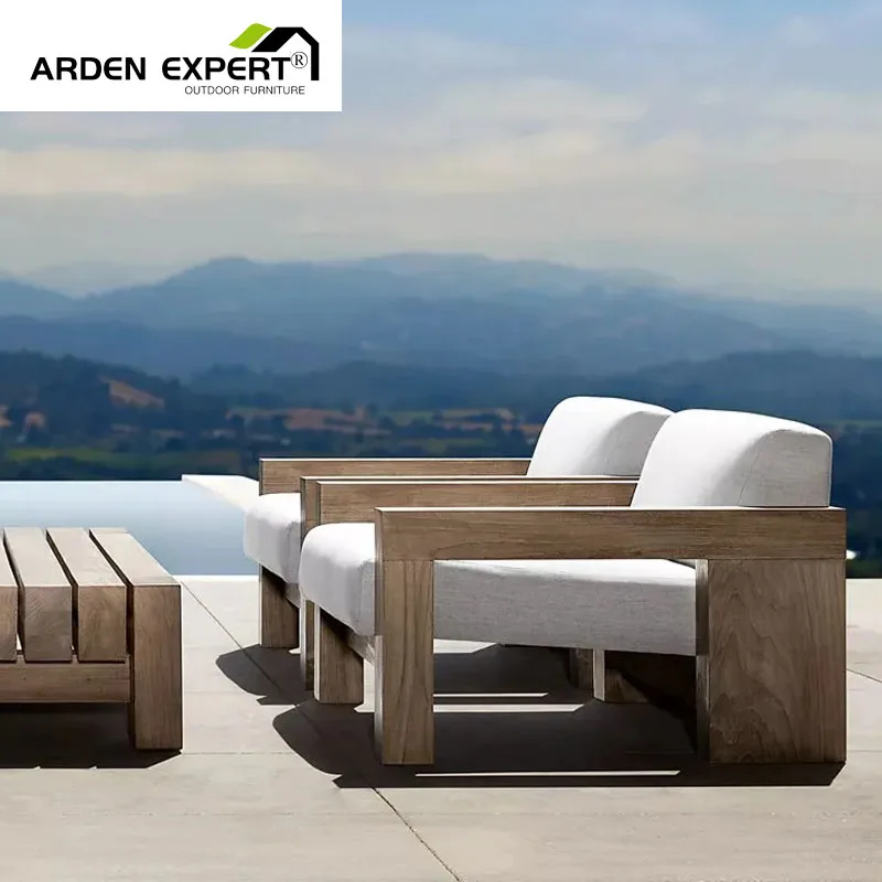 Luxury All Weather Teak Outdoor Furniture Patio Garden Wood Sun Lounger