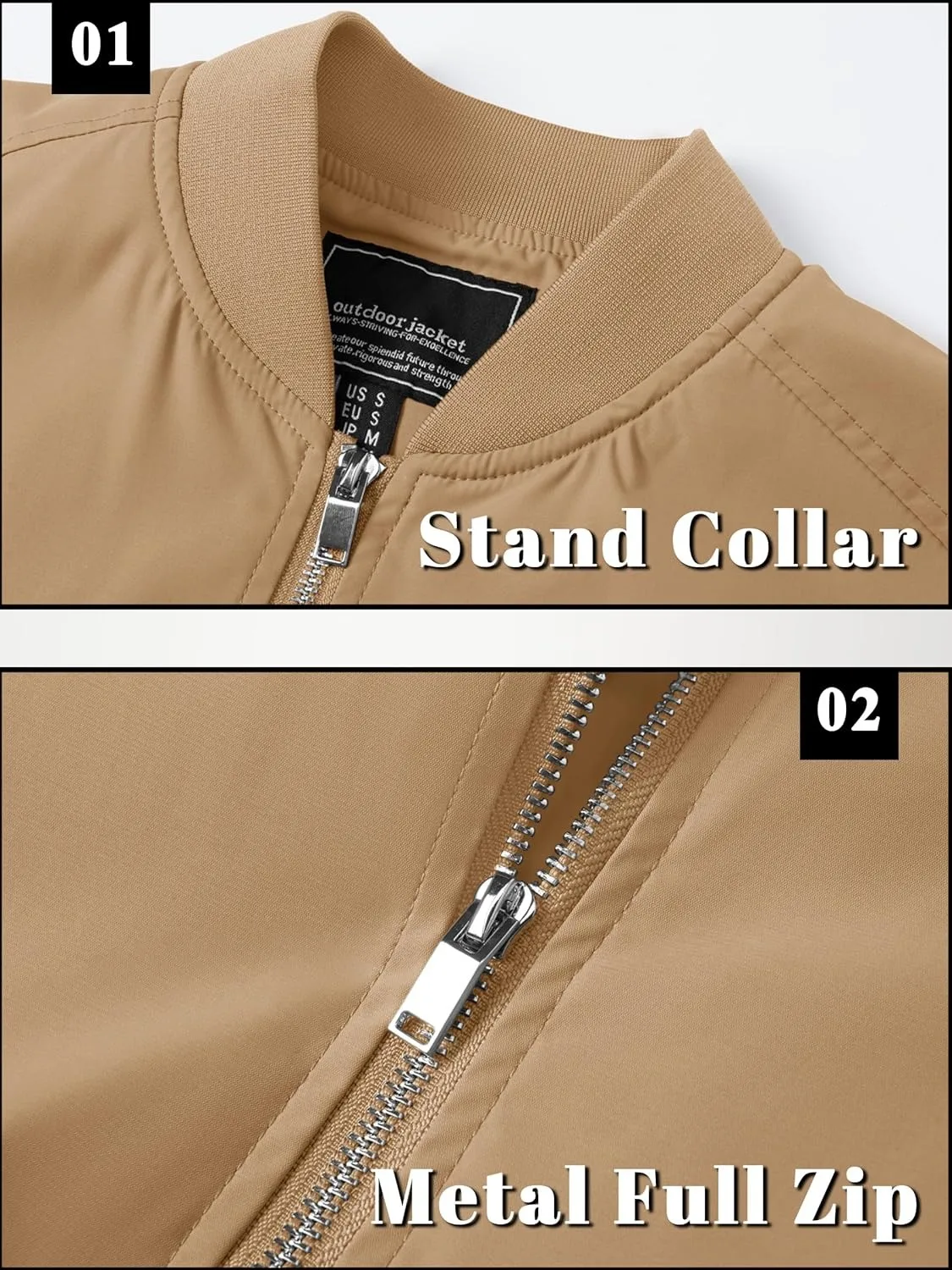 Men Zipper Jacket Autumn Quality Casual Soild Coat Fashion Baseball Jacket Uniform Aviator Unisex Coat Male Bomber Flight Jacket