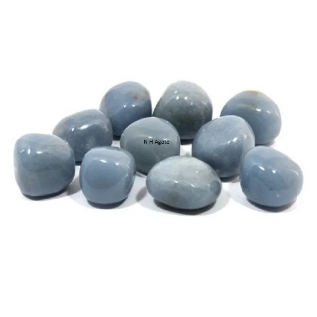Natural Blue Angelite Quartz Crystals And Healing Stones Tumbled Bulk Mineral Specimen Gemstones For Home Decoration