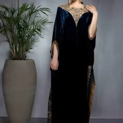 Beautiful Indian/Pakistani Embroidery Work Caftan Dress Crystal Glass Beadsstone Dabka Party-Wear Lace Button 2024 Collection