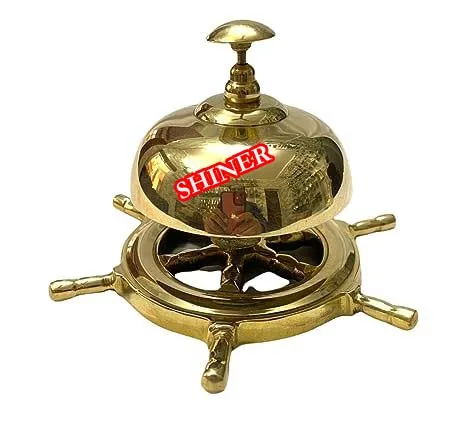 Nautical Brass Desk Bell Ringing Durable Desk Service Bell for Hotels Schools Restaurants Reception Areas Hospitals Warehouses
