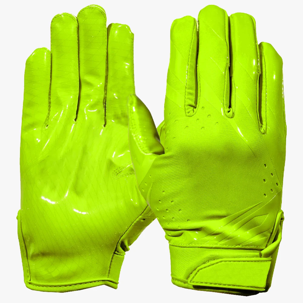 Wholesale Sticky Football Gloves Comfortable Soft American Football Gloves Custom Printed Football Receiver Gloves