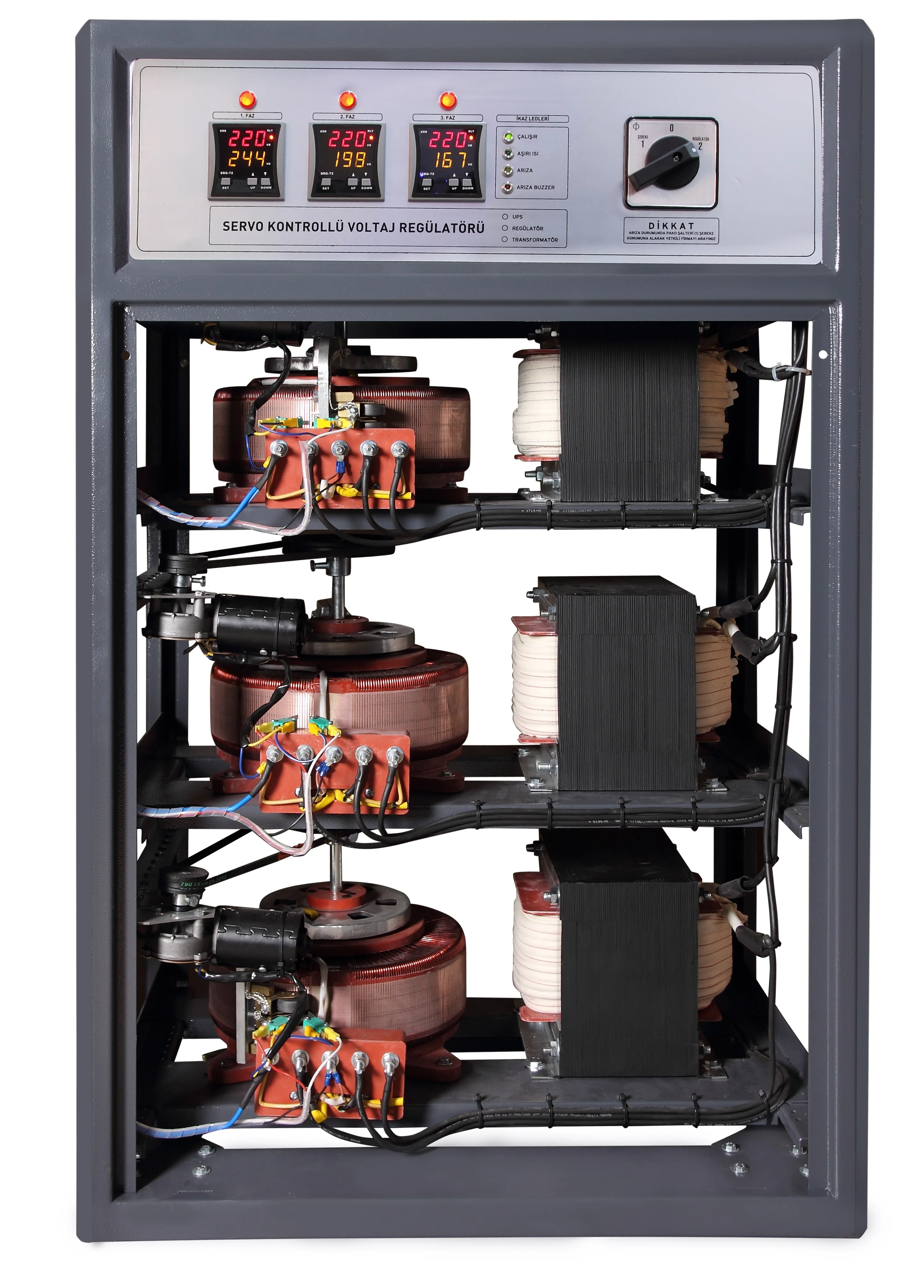 3 Phase Servo Motor 22,5 KVA Voltage Regulator Stabilizer 275-435 V/380 V Aluminium and Copper with protection Unit Best Quality