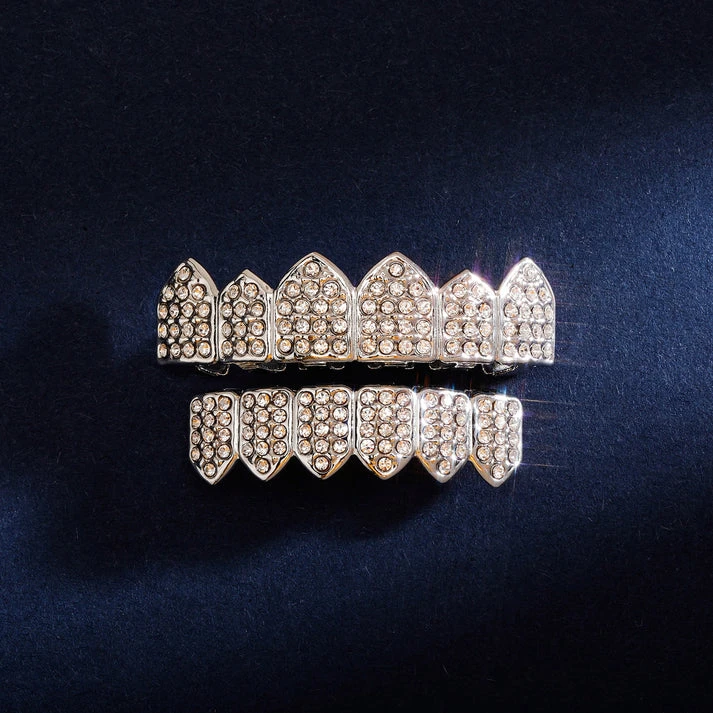 Custom Made Personalized VVS Lab Grown Diamond Dental Grills Mens Hip Hop Jewelry 925 Silver Iced Out Grillz For Teeth