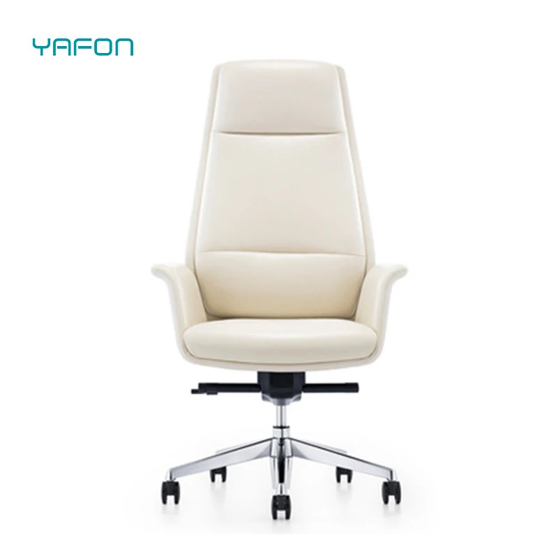 High-End Comfortable Leather Executive Office Chair with Wheels for President or Boss