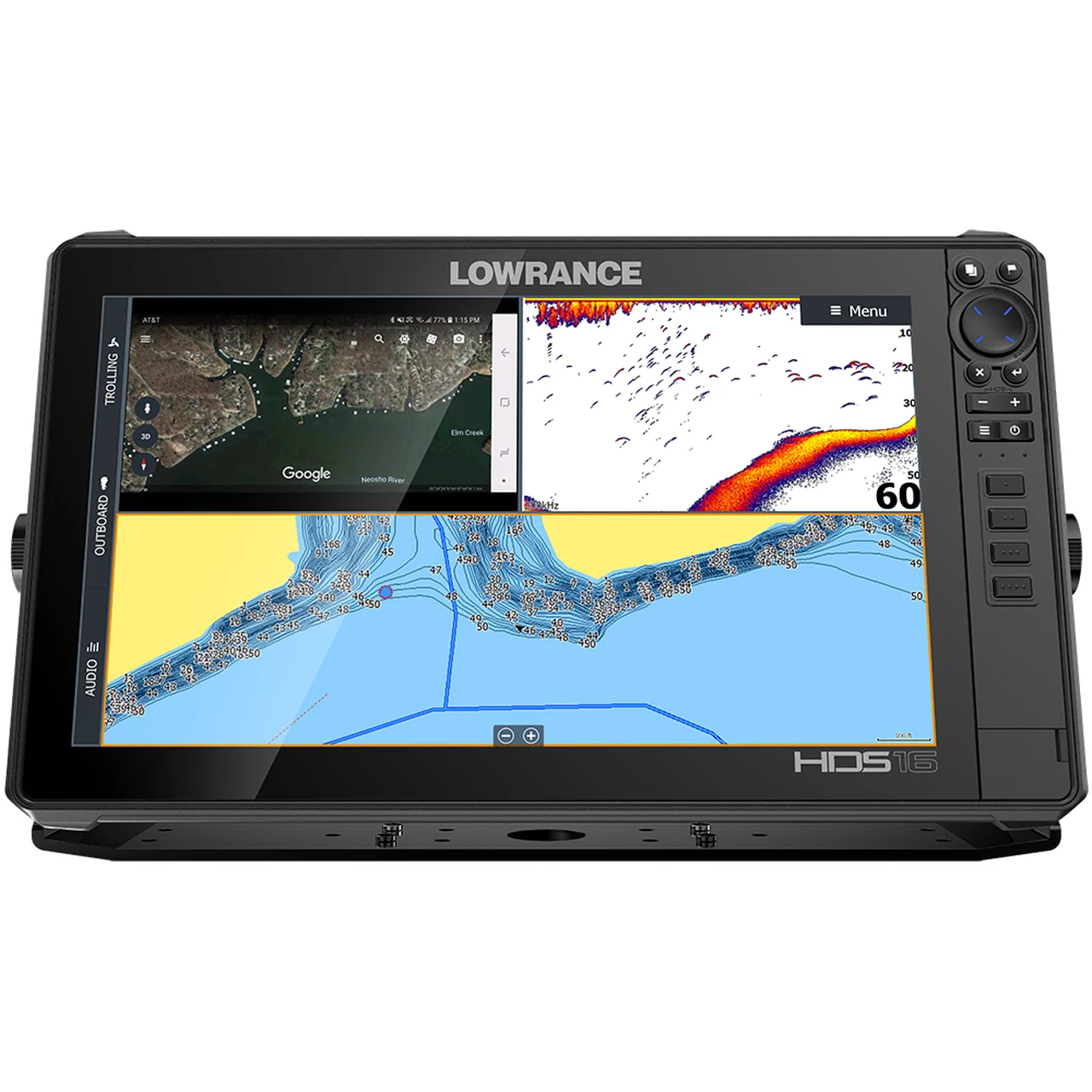 TOP SELLER LOWRANCES HDS-16 LIVE W ACTIVE IMAGING 3-IN-1 TRANSOM MOUNT & C-MAP PRO CHART Fish Finders