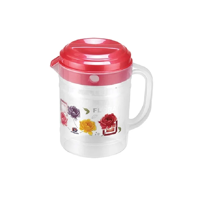 Hot sale 1300ml jug glass water pitcher with plastic lid export from India High quality with cheap