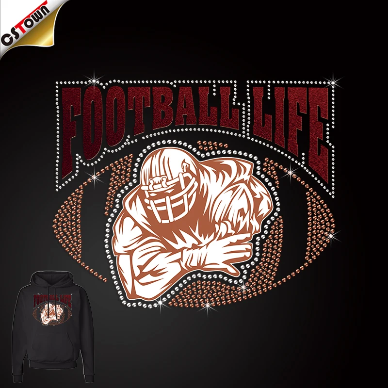 Проверенные поставщики американская футбольная команда горный хрусталь логотип дизайнеры для моего бренда