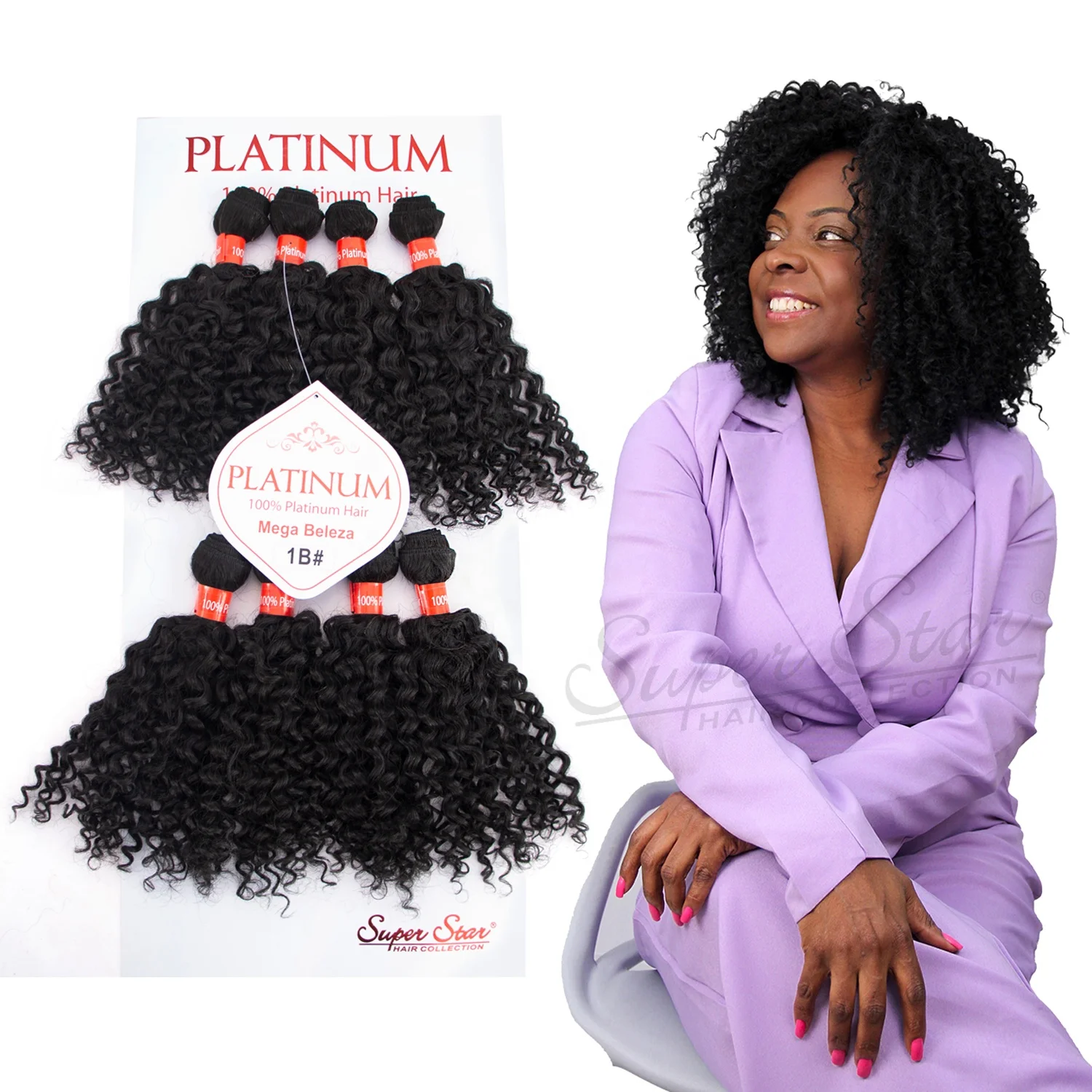 Super Satr Mega Beleza hair bundles weft soft dread locks crochet synthetic hair extensions human hair darling extensions