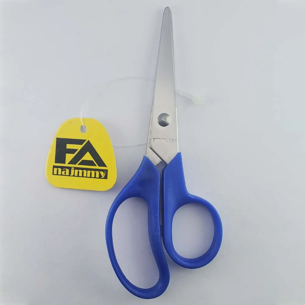 Office and Home Paper Cutting Scissors with Plastic Handle Stainless Steel Curved Blade with Sharp Tip for Nail Beauty Use
