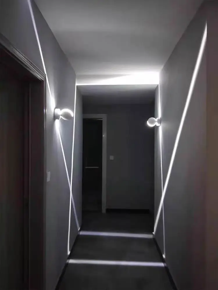 Corridor Indoor Spot Lights Project Line Circular 360 degree Modern Ceiling Light Surface Mounted Led Wall Lamp