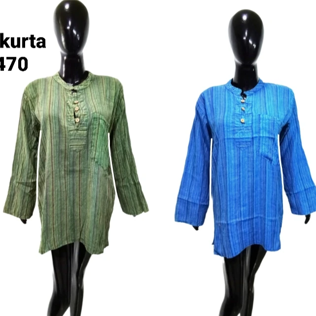 latest 2022 Style Trendy Unisex plain Solid Kurta  Cotton Summer Boho Party Anarkali Kurti Set With Pant with dupatta long Kurti