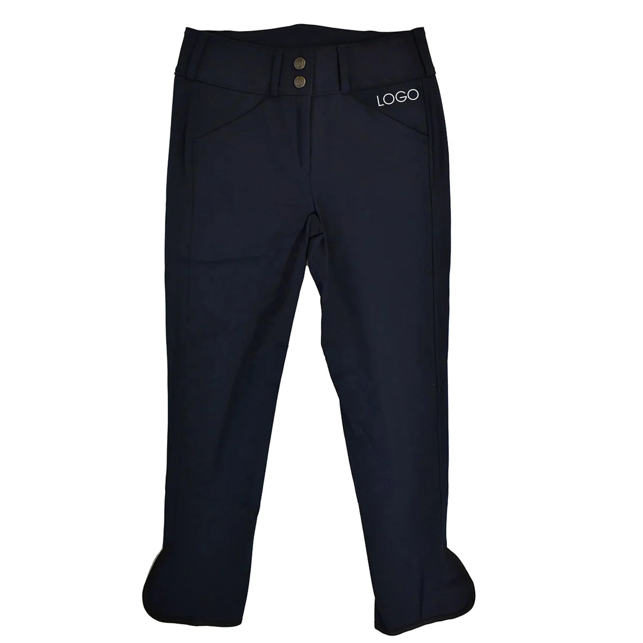 Indian Manufacturer Equestrian Clothing Pants Kids Breeches for Horse Riding Leather Knee Patch Junior Rider by Horsekraft