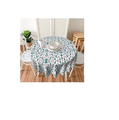 Buy 100% cotton table cloth classical Fabric printed Round table cloth elegant table cloth for hotels