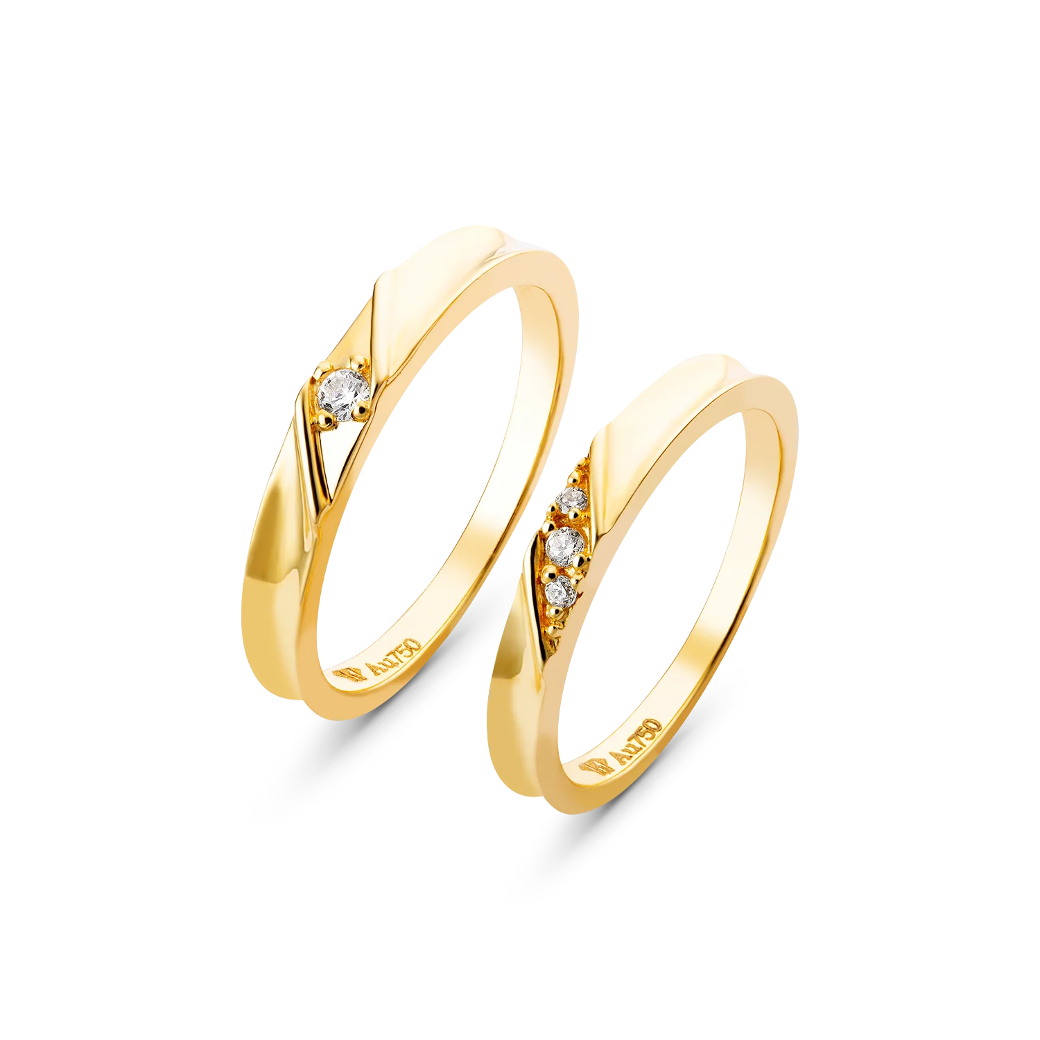 New collection simple design customized 18k 14k solid gold jewelry wedding rings gold Vietnam Manufacturer NC558