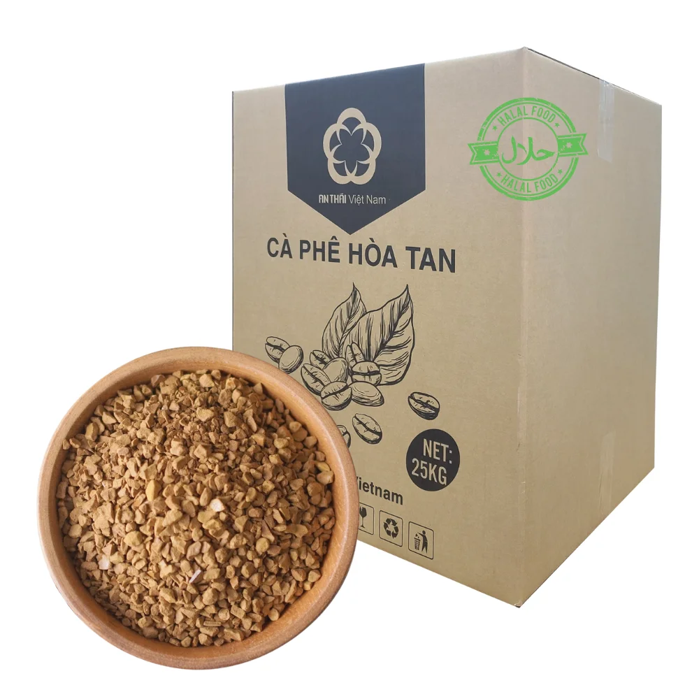 VIETNAM CHEAP FACTORY INSTANT COFFEE HIGH-QUALITY ISO, HACCP, HALAL HOT POPULAR PRODUCT INSTANT COFFEE EUROPE TECHNOLOGY