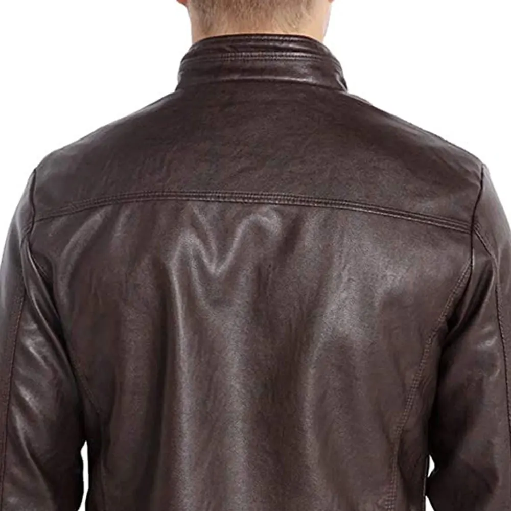 High Quality Custom Logo Light Weight Cheap Price Men Leather Jackets / Best Design Men Leather Jacket With Full Sleeve