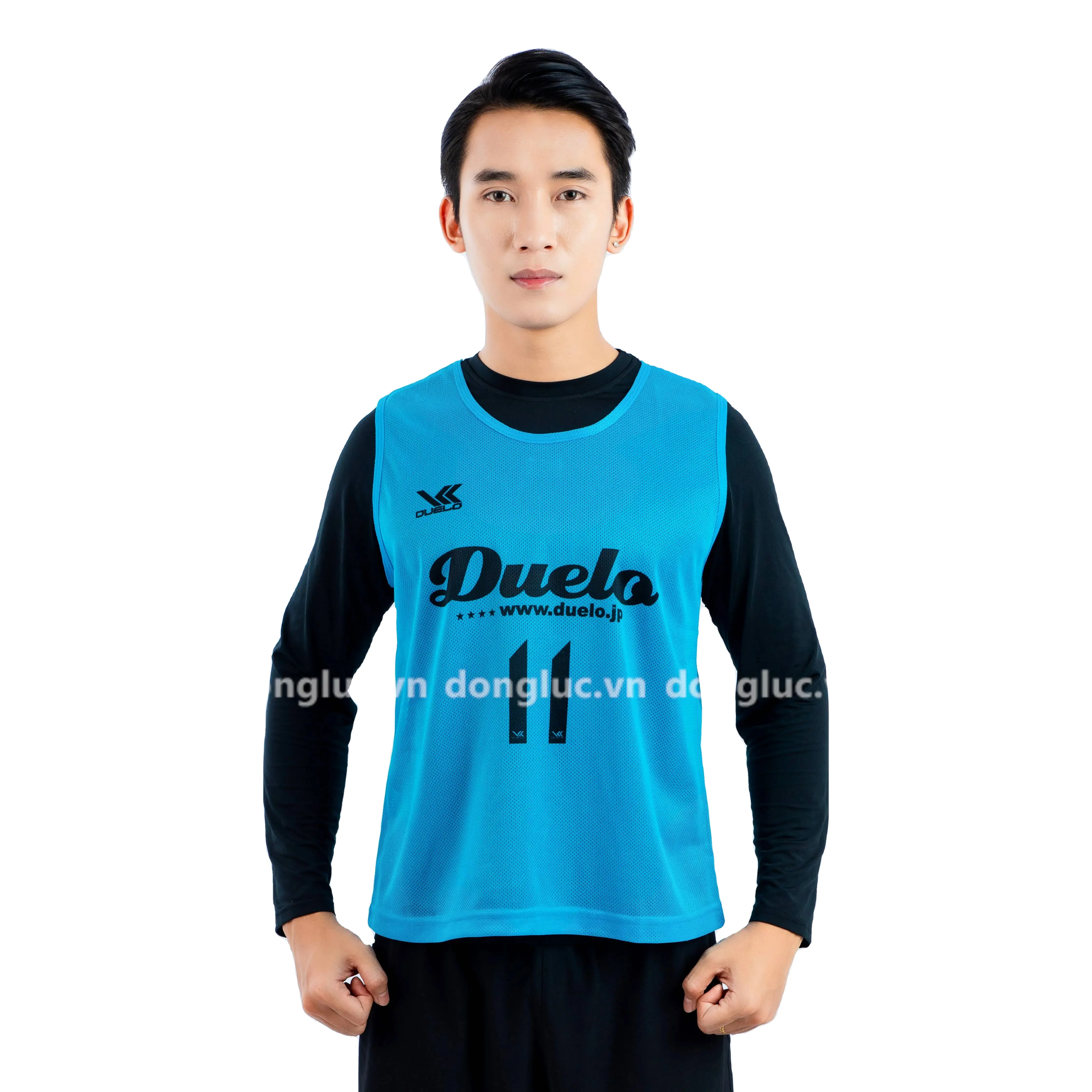 Customize BIBs logo printing Made in Vietnam big manufacturer 100% polyester eyelet Mesh fabric