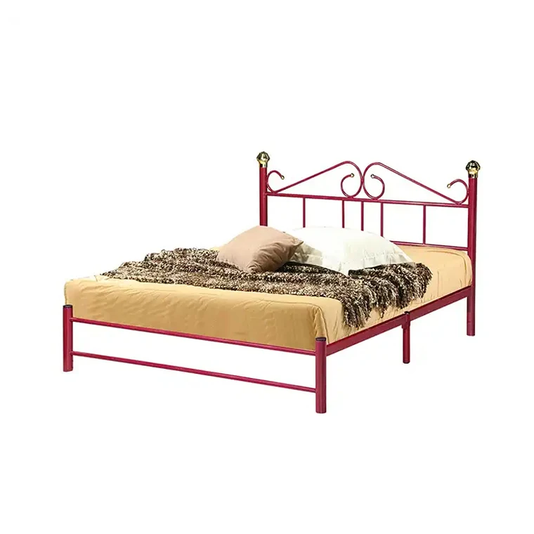 New Arrival Antique Style Queen Size Bed with Headboard KD-208 Heavy Duty Metal Bed Frame