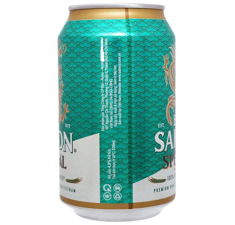 Beer Sa Gon Spelcial 330ml High Quality / Beer wholesale Supplier 5% Alcoholic Beer /Vietnam FMCG Wholesaler
