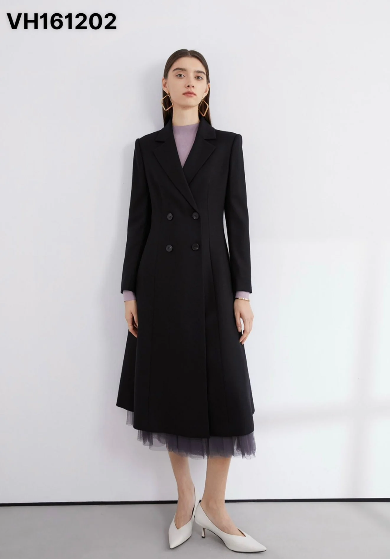 Trending Women Long Coat In Lambskin Top High Quality European Style for Women in Europe and North America