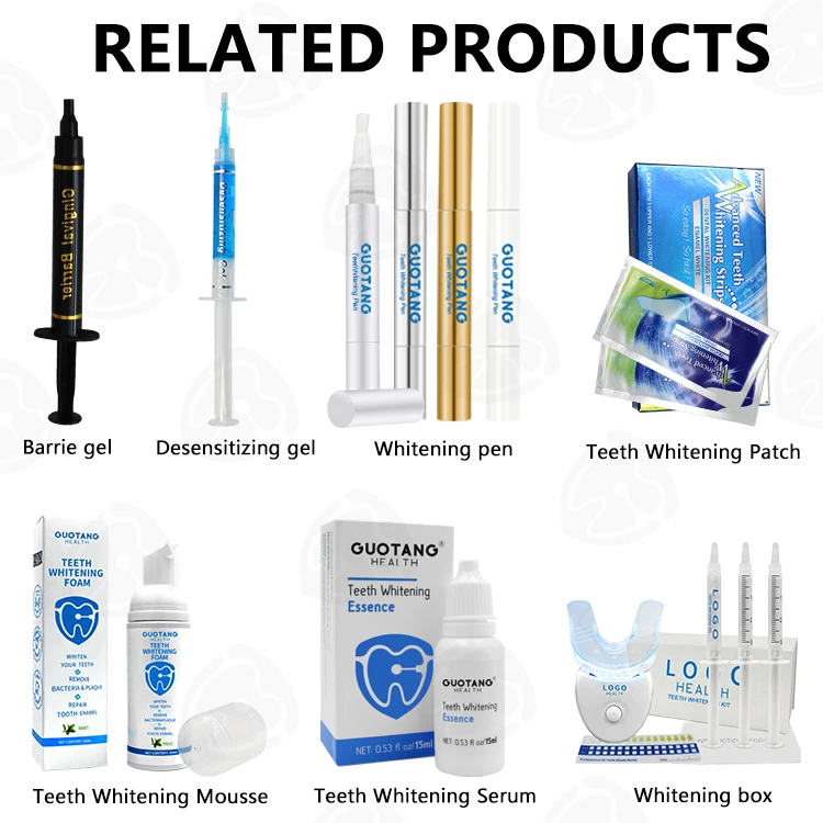 Dental Vendor Lab Medical Syringe Hydroproxide Peroxide Gold Pink Silver 30% 40% 45% 50% Teeth Whitening Gel With Oem