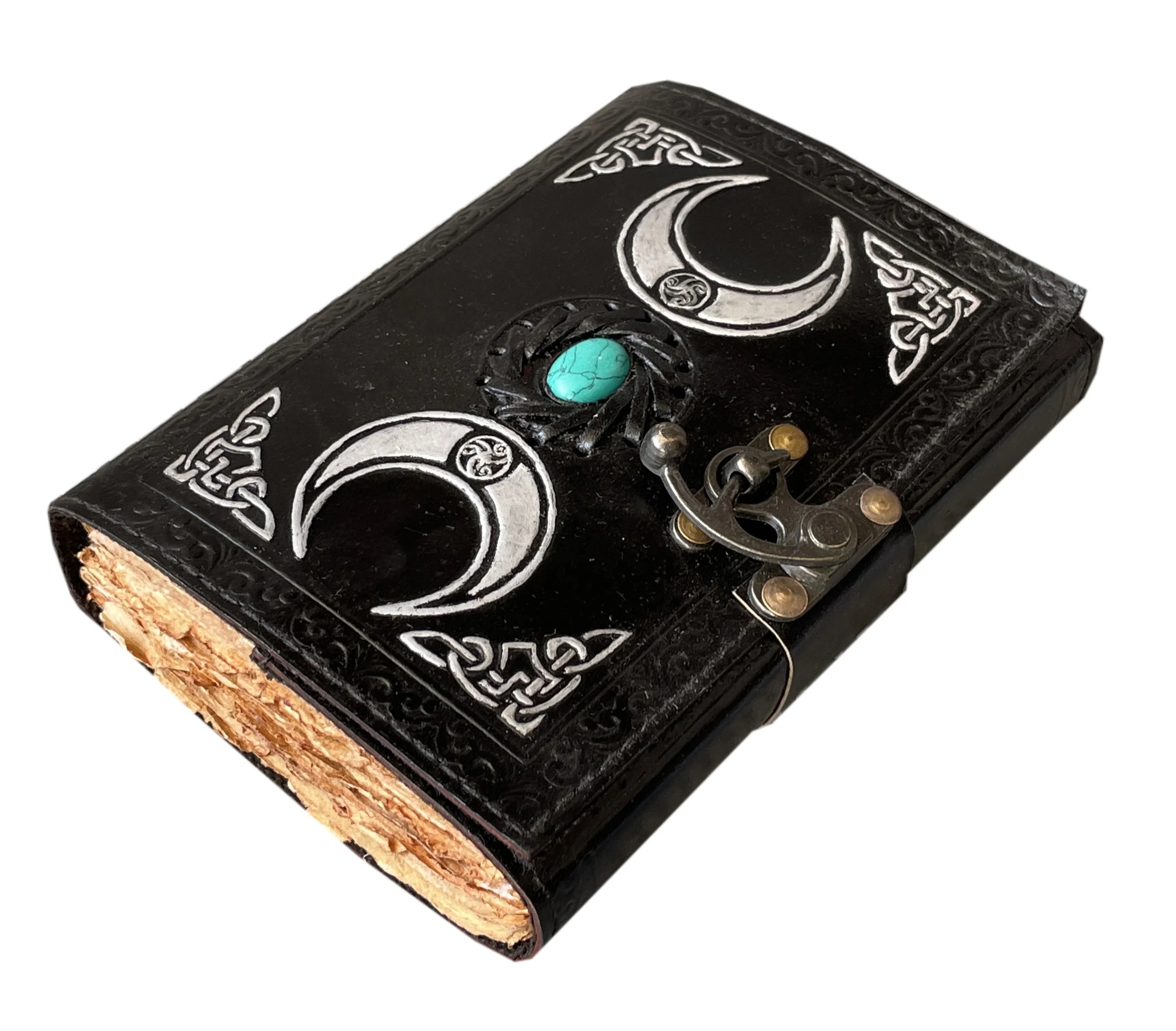 Witchcraft Supplies Grimoire Triple Moon Journal Witch Decor Stuff Spell Book of Shadows Witchy Gifts Journal Wiccan Leather