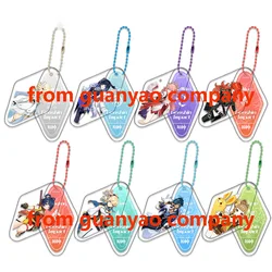 Customizable Bulk Promotional Logo Cute Kawaii Cartoon Anime Clear Holo Glitter Epoxy Acrylic Keychains Kawaii Resin Charms