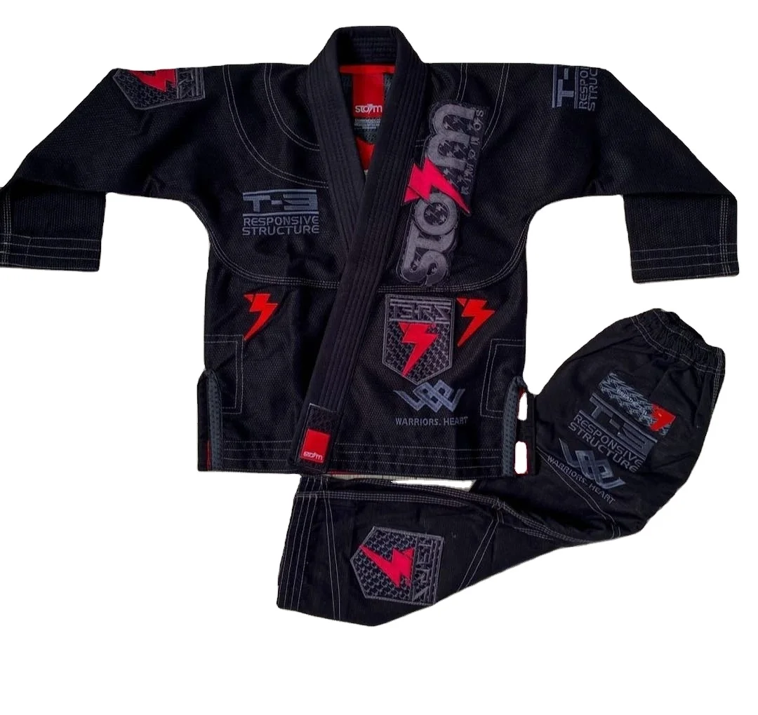 Кимоно STORM BJJ с вышитыми нашивками на заказ GI и лучшее качество кимоно из японской ткани для джиу-джитсу