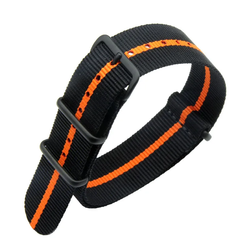 Wholesale Custom Watch Bands18/20/22mm Suitable nylon strap  integrated band solid color watch strap