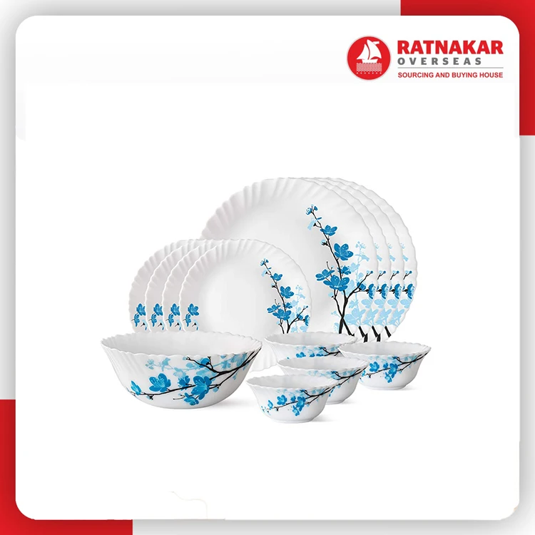 2022 Latest Stylished 52 Piece Dinner Sets Designer Opalware Dinner Set For Sale At Best Price