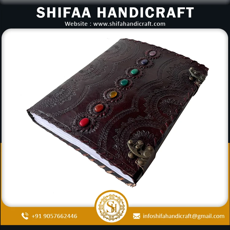 Seven Stone Leather Embossed Handmade Book Of Shadows Notebook Office Diary For Man And Women