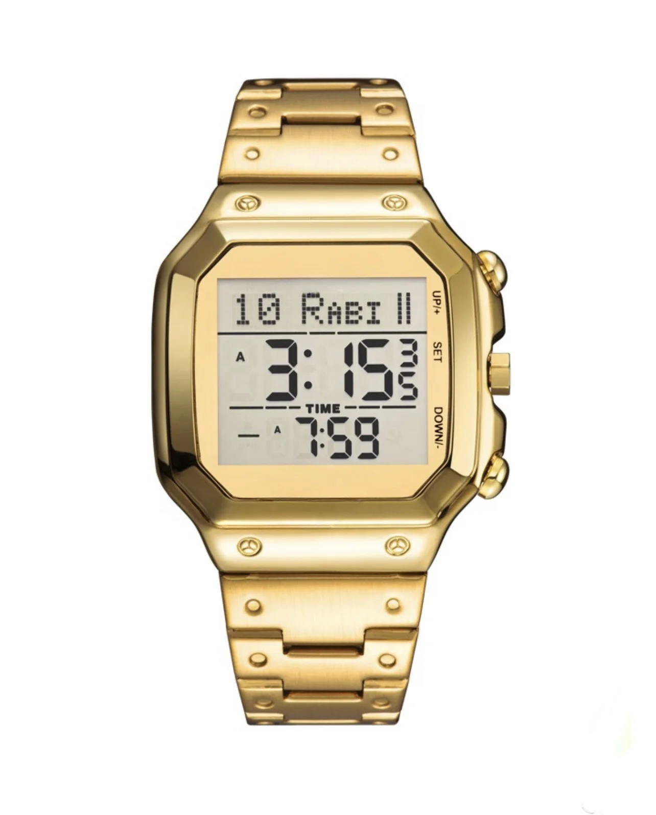 Hot Selling Custom Logo New Modern Waterproof Muslim Azan wrist Watch with Worldwide Prayer Time