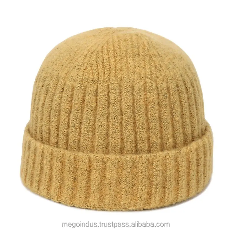 Men Caps Autumn Spring Brand Skullies beanies Baggy Melon knit hat Smiling Face wool Knitted Caps