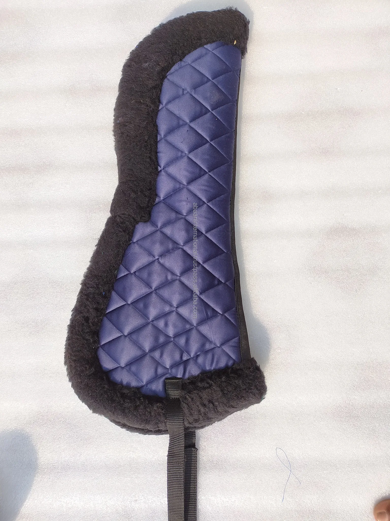 New Design Half Saddle Pad Relief Half Pad Different Design wool felt half white English horse products saddle pad