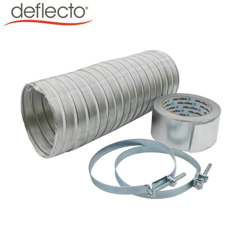 popular Customized Metal flexible Corrugated pipe vent best duct Ventilation alloy aluminum duct Crimped end Semi Rigid Ducting