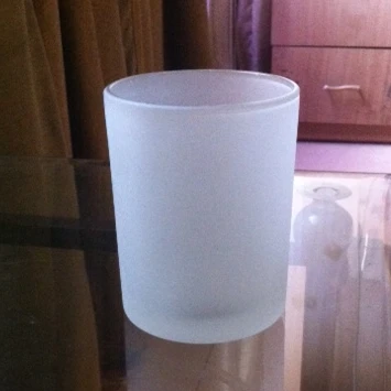 clear frosted glass candle holder wholesale new design candle glass frosted color for Diwali or Christmas