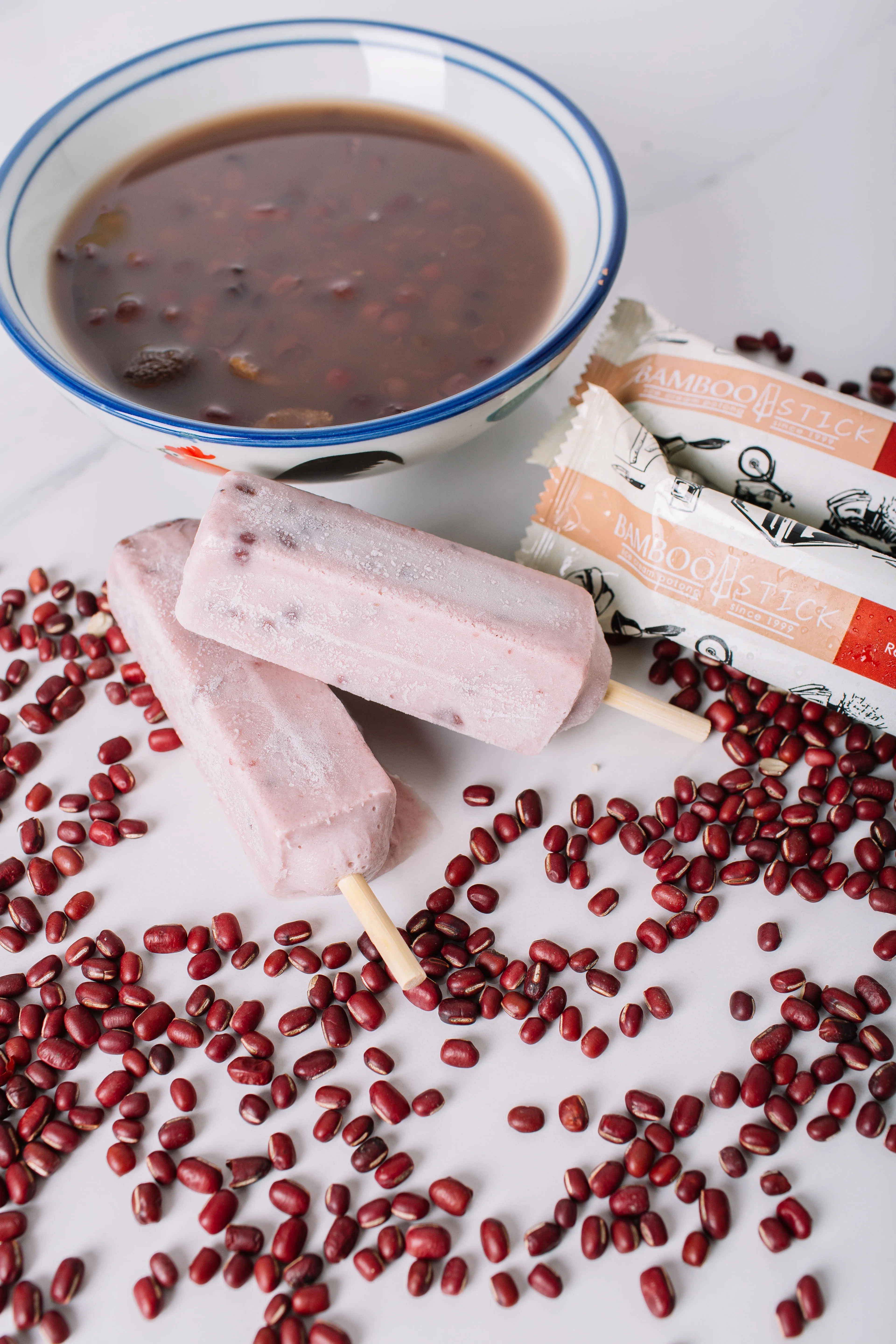 Hot selling wholesales Real Food Red Bean icecream flavour Bamboostick Ice Cream Potong Traditional Dessert Series